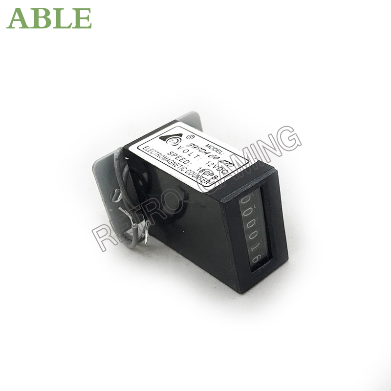 Coin Acceptor Selector - 2Pcs เหรียญเคาน์เตอร์เมตร Mechanical จอแสดงผล 6 หลัก