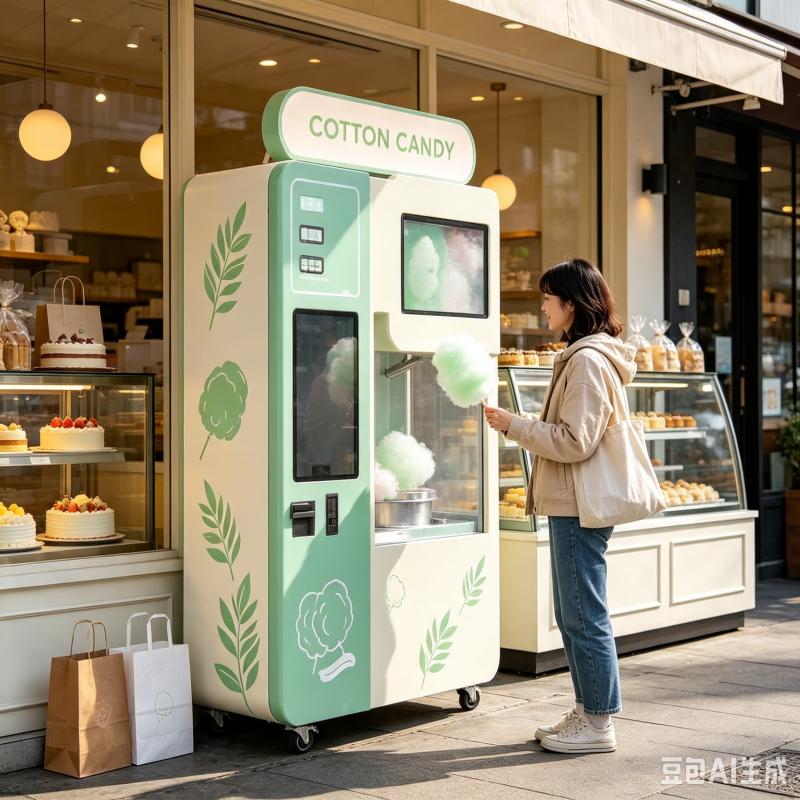 Candy Floss Machine - เครื่องจำหน่ายสายไหมอัตโนมัติแบบปรับแต่งได้ เครื่องจ่ายสายไหมอัจฉริยะ อุปกรณ์ธุรกิจอัจฉริยะสำหรับผู้ประกอบการ