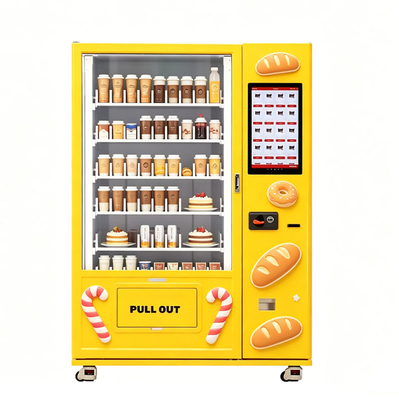 Popcorn Vending Machine - ตู้จำหน่ายขนมและเครื่องดื่มอัจฉริยะพร้อมระบบชำระเงินแบบไร้เงินสดและหน้าจอสัมผัส ขายส่งแบบกำหนดเองได้